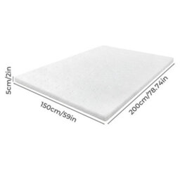 Lavio King Mattress Topper Memory Foam 5Cm Bamboo Charcoal Washable - thumbnail 4