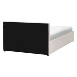 Beliani Ottoman Bed Lauresses Fabric Light Beige 140 X 200 Cm (Eu Double) - thumbnail 7