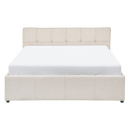 Beliani Ottoman Bed Lauresses Fabric Light Beige 140 X 200 Cm (Eu Double) - thumbnail 6