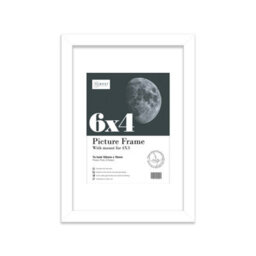 "6X4"" White Frame With Mount For 4X3"" Pictures 20mm Thin Edge Portrait And Landscape Display With Wall Hooks And Kickstand" - thumbnail 1
