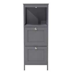 Darphe Grey Wooden Compact Wooden Bathroom Cabinet With Drawers - thumbnail 2
