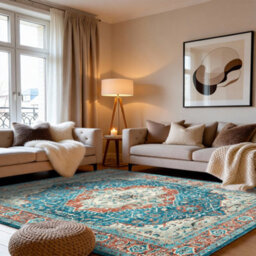 Bedlooms Regal Cashmere Rug 120X170Cm, Traditional Rug, Non Slip, Stain Resistant, Bed & Dining Room Rug - thumbnail 8