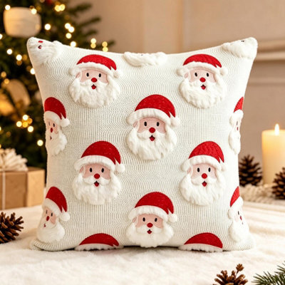 Amorly Embroidery Throw Pillow Cover, 45X45Cm Christmas Decorative Cushion Cover For Sofa Couch, No Pillow Insert - image 1