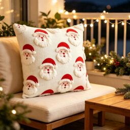 Amorly Embroidery Throw Pillow Cover, 45X45Cm Christmas Decorative Cushion Cover For Sofa Couch, No Pillow Insert - thumbnail 4