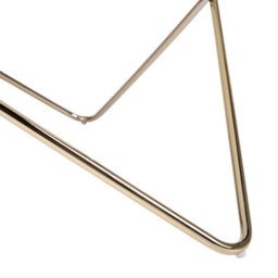 Beliani Marble Glass Coffee Table 80Cm Round With Gold Hairpin Legs - thumbnail 5
