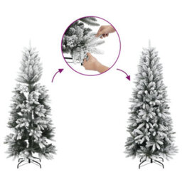 Walplus Artificial Slim Christmas Tree With Flocked Snow 210 Cm Pvc&pe - thumbnail 3