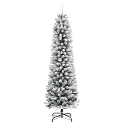Walplus Artificial Slim Christmas Tree With Flocked Snow 210 Cm Pvc&pe - thumbnail 2