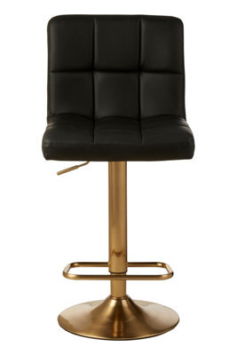 Premier Housewares Interiors By Premier Elegant Design Quilted Bar Stool, Comfort And Stable Counter Stool, Height Adjustable Contemporary Bar Stool - image 1
