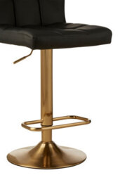 Premier Housewares Interiors By Premier Elegant Design Quilted Bar Stool, Comfort And Stable Counter Stool, Height Adjustable Contemporary Bar Stool - thumbnail 4