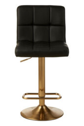 Premier Housewares Interiors By Premier Elegant Design Quilted Bar Stool, Comfort And Stable Counter Stool, Height Adjustable Contemporary Bar Stool - thumbnail 1
