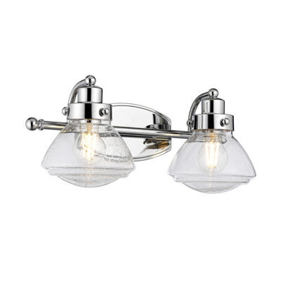 Luminosa Lighting Elstead Quoizel Scholar 2 Light Wall Light Polished Chrome Ip44 - image 1
