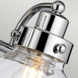 Luminosa Lighting Elstead Quoizel Scholar 2 Light Wall Light Polished Chrome Ip44 - thumbnail 3