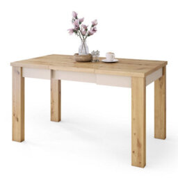 Heze Furniture Fonte 85 Modern Extending Dining Table - Artisan Oak & Beige - thumbnail 6