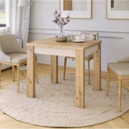 Heze Furniture Fonte 85 Modern Extending Dining Table - Artisan Oak & Beige - thumbnail 2