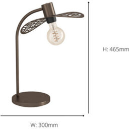 Loops Stylish 45Cm Modern Bronze Table Lamp For Home Décor And Lighting - thumbnail 4