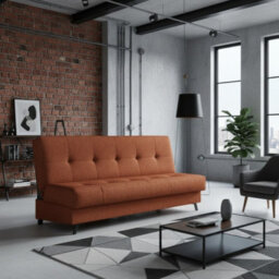 Enduro Xiii Modern Upholstered Living Room Sofa Comfortable Stylish Seating For Relaxing Various Colours Orange - thumbnail 1