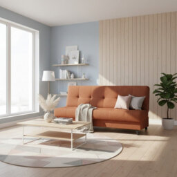 Enduro Xiii Modern Upholstered Living Room Sofa Comfortable Stylish Seating For Relaxing Various Colours Orange - thumbnail 2