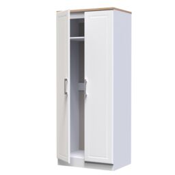 Sevilla Ready Assembled Traditional Matt White & Oak Large Double Wardrobe (H)1825mm (W)740mm (D)530mm - thumbnail 6