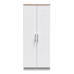 Sevilla Ready Assembled Traditional Matt White & Oak Large Double Wardrobe (H)1825mm (W)740mm (D)530mm - thumbnail 2
