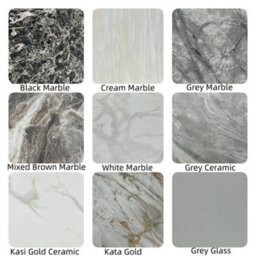 Stratus Interiors Winsor 1.8Mt Marble Dining Table Silver Base - Grey Marble - thumbnail 6