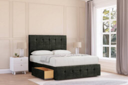 "Sloomy Cambridge Graphite Dumfries Divan Bed No Drawers-54"" Floor Standing Headboard 12"" Footboard 3' Single" - thumbnail 2