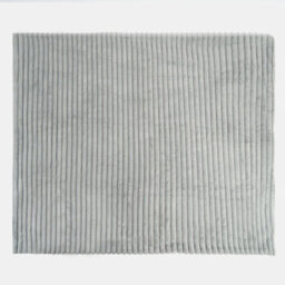 OHS Faux Fur Ribbed Fleece Throw Over Bed Blanket Supersoft, Grey - 125 X 150Cm - thumbnail 6