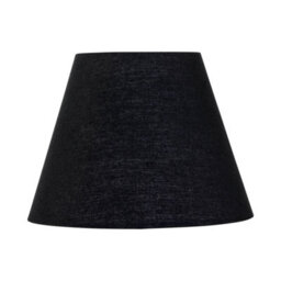 First Choice Lighting Black Cotton 20Cm Diameter Tapered Fabric Lamp Shade