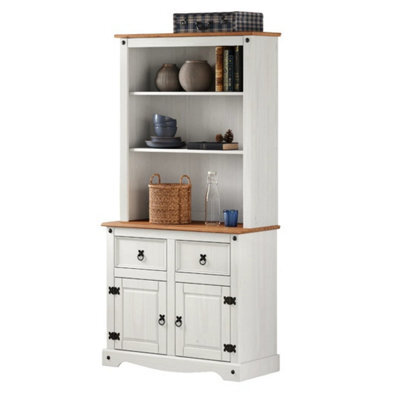 Dresser Small 2 Door Sideboard White Wax Mexican Solid Pine Mercers - image 1