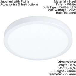 2 Pack Modern White Led Ceiling Lights With Flush Mount Design - thumbnail 2