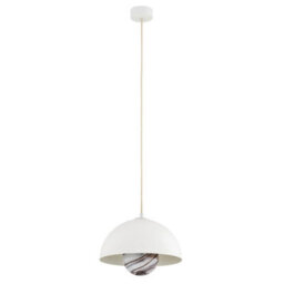 Luminosa Lighting Luminosa Piava Dome Pendant Ceiling Light White-Brown (Marble Colour), Cream White - thumbnail 2