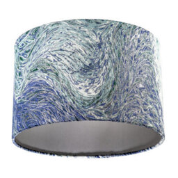 Happy Homewares Artistic And Fluid Textured Lamp Shade In Blue Teal And Soft Green - thumbnail 5