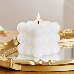 Thehotsale White Chamomile Scented Decoractive Candle - thumbnail 2