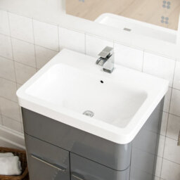 Nes Home Lex 500mm Vanity Basin Unit, Wc Unit & Elso Back To Wall Toilet Grey - thumbnail 3
