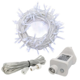 Best Artificial 100 Bright White Led Clear Cable Connectable Indoor & Outdoor Garden Party Waterproof String Lights (10M) Low Voltage Plug - thumbnail 2
