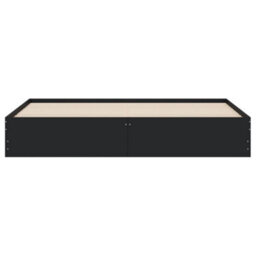 Berkfield Bed Frame With Drawers Without Mattress Black 180X200 Cm Super King - thumbnail 6