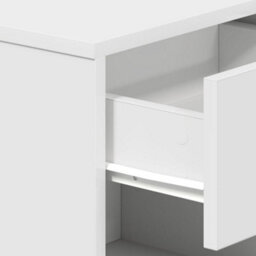 Berkfield Durable Bedside Cabinet With Drawer White 39X28X41 Cm - thumbnail 8
