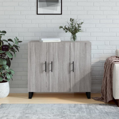 Berkfield Sideboard Grey Sonoma 90X34X80 Cm Engineered Wood - image 1