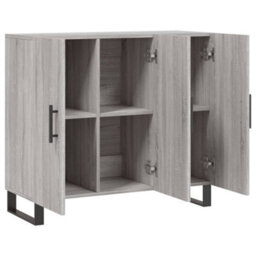 Berkfield Sideboard Grey Sonoma 90X34X80 Cm Engineered Wood - thumbnail 5