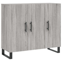 Berkfield Sideboard Grey Sonoma 90X34X80 Cm Engineered Wood - thumbnail 2