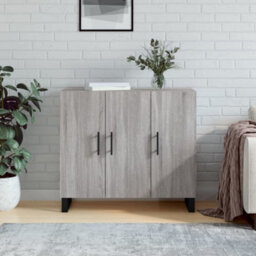 Berkfield Sideboard Grey Sonoma 90X34X80 Cm Engineered Wood - thumbnail 1