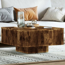 Berkfield Versatile Coffee Table Smoked Oak 60X60X31.5 Cm Engineered Wood - thumbnail 2
