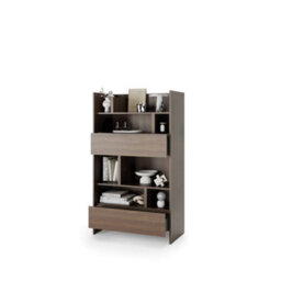 Arte Bed Concept Bc-27 Sideboard Cabinet 92Cm - Oak Dunin - 2 Drawers With Shelved Storage - thumbnail 3