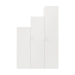 GoodHome Atomia Freestanding Matt White Chipboard Wardrobe (H)2250mm (W)500mm (D)580mm - thumbnail 1