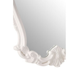 Orsina Antique White Rose Crest Wall Mirror,hanging Mirror,wall-Mounted Mirror With Decorative Leaf & Flower Motifs - thumbnail 4