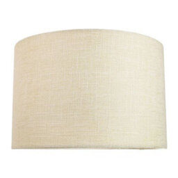 Happy Homewares Contemporary And Sleek 12 Inch Cream Linen Fabric Drum Lamp Shade 60W Maximum