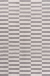 The Rugs Loft Light Grey And Ivory Striped Living Room Area Rug And Runners Soft Pile - thumbnail 2