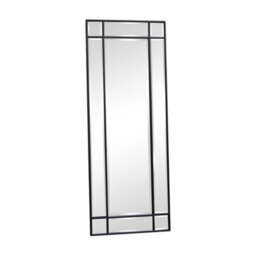 Melody Maison Black Framed Art Deco Wall / Leaner Mirror 142 Cm X 54 Cm - thumbnail 6