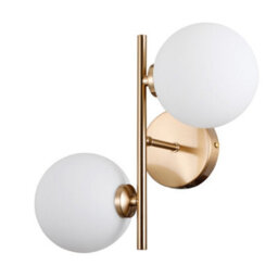 Luminosa Lighting Luminosa Mirellio Globe Wall Lights Honey Brass 2Xg9 - thumbnail 2