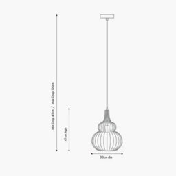 Pacific Lifestyle Dania French Gold Metal Wire Shaped Pendant - thumbnail 2