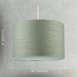 Happy Homewares Desert Sage Green Textured Linen Pendant Lighting Shade With Diffuser - thumbnail 7
